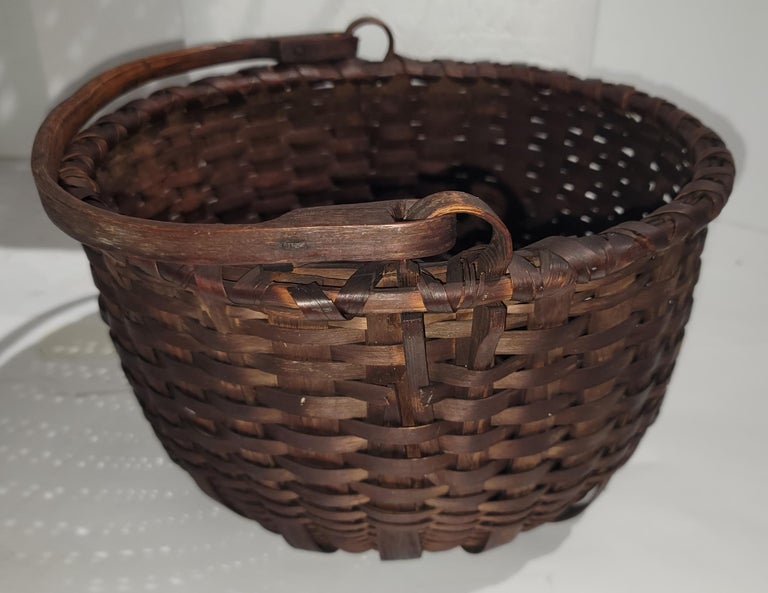 Adirondack 19th C Swing Handled Baskets from New England For Sale
