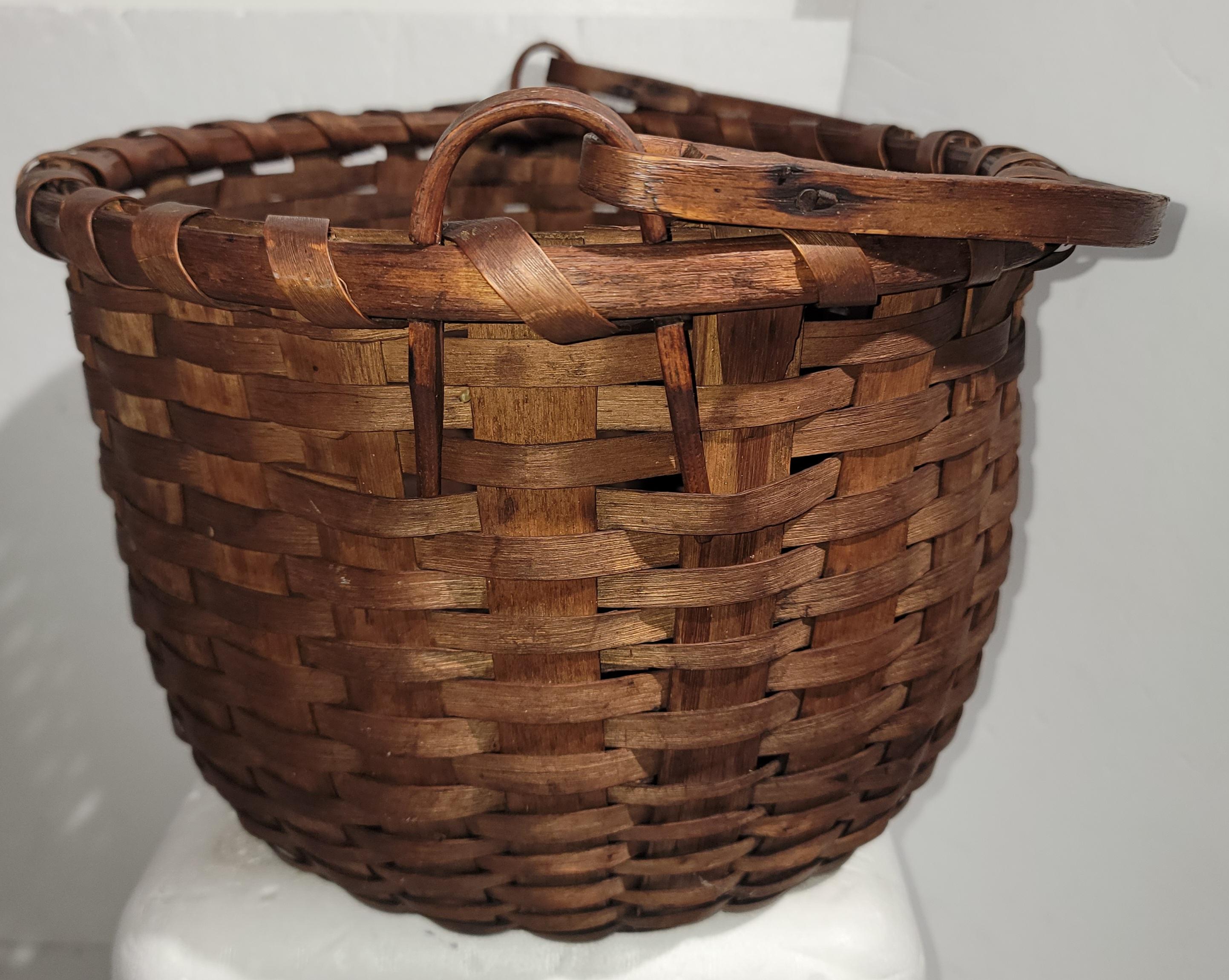 19th Century 19th C Swing Handled Baskets from New England For Sale