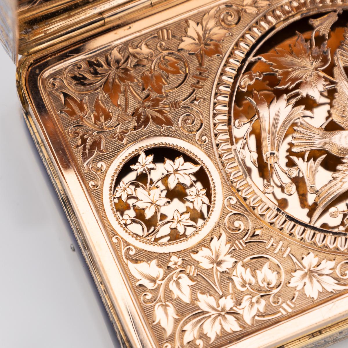 19thC Swiss 18K Gold & Enamel Musical Snuff Box, possibly Sené & Détalla 6