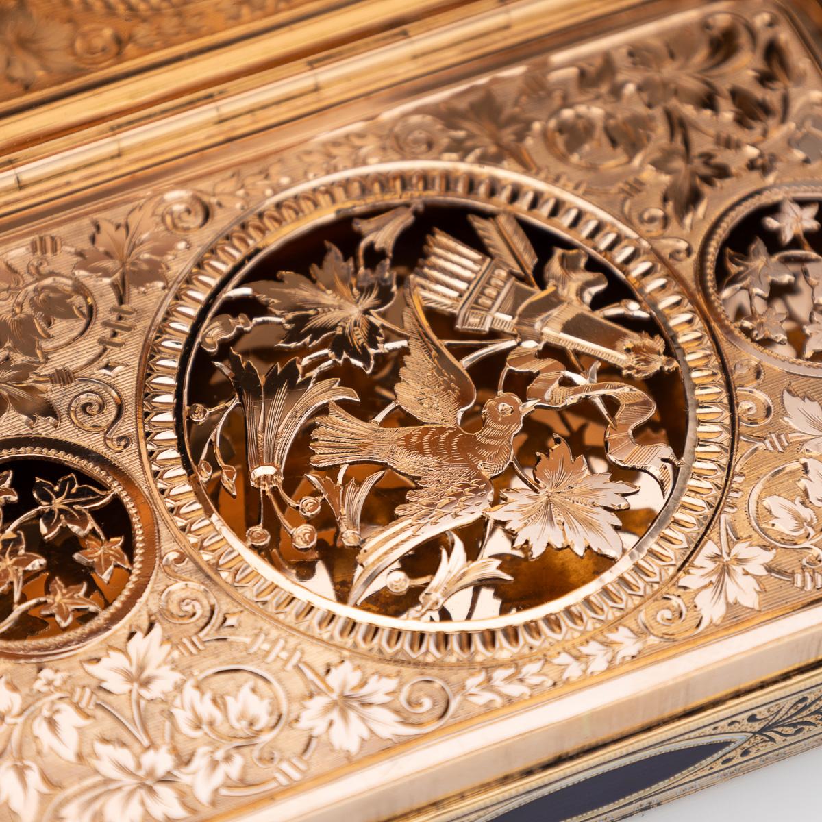 19thC Swiss 18K Gold & Enamel Musical Snuff Box, possibly Sené & Détalla 7