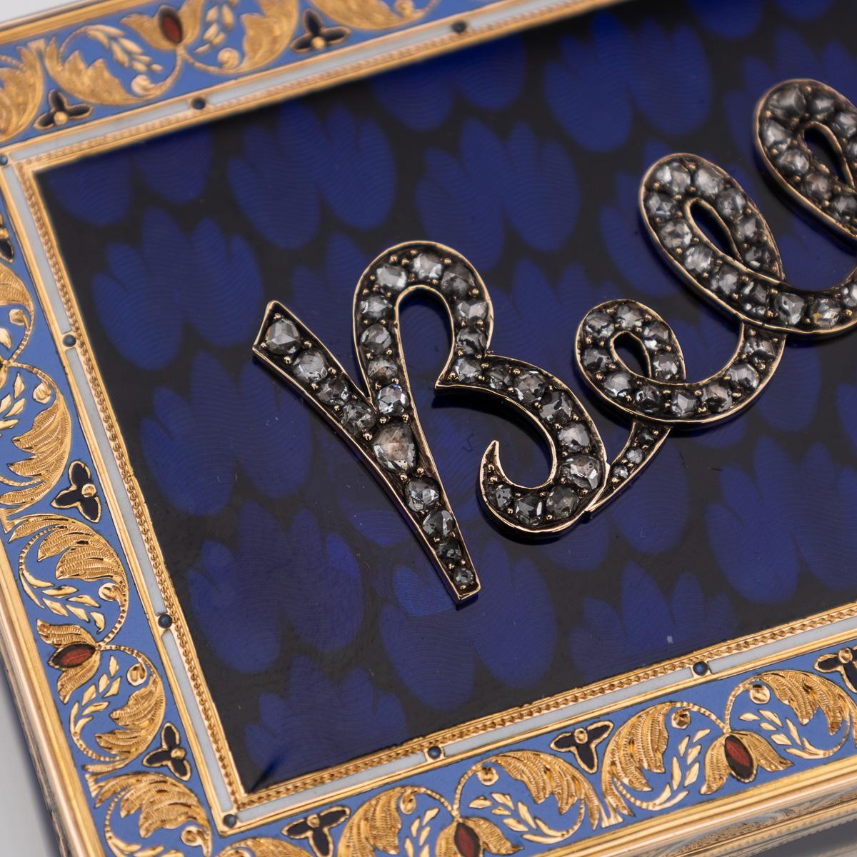 19thC Swiss 18K Gold & Enamel Musical Snuff Box, possibly Sené & Détalla 9