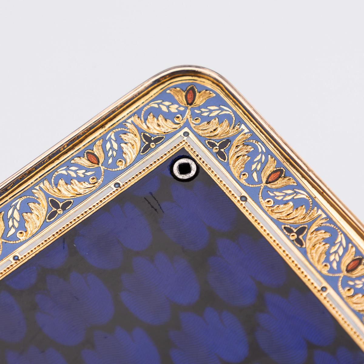 19thC Swiss 18K Gold & Enamel Musical Snuff Box, possibly Sené & Détalla 13