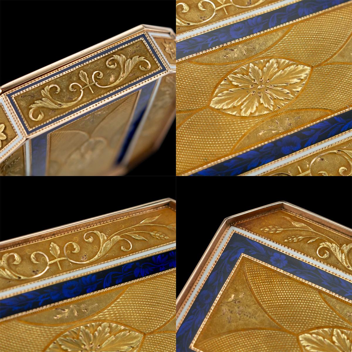 19th Century Swiss 18-Karat Gold and Enamel Snuff Box, circa 1800 8