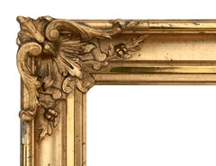 19thC Swiss Baroque Style Giltwood Beveled Mirror