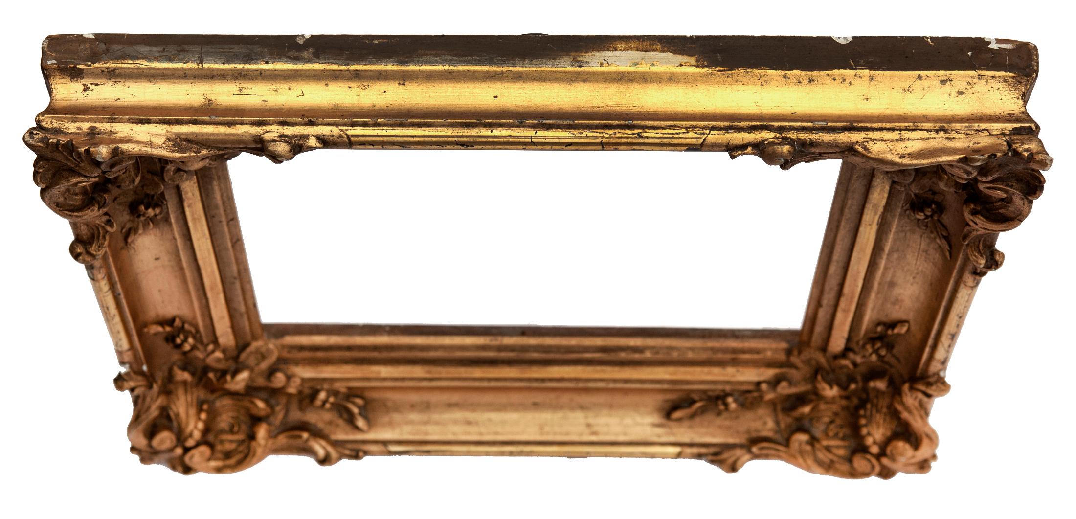 Miroir biseauté en bois doré de style baroque suisse du 19e siècle en vente 1
