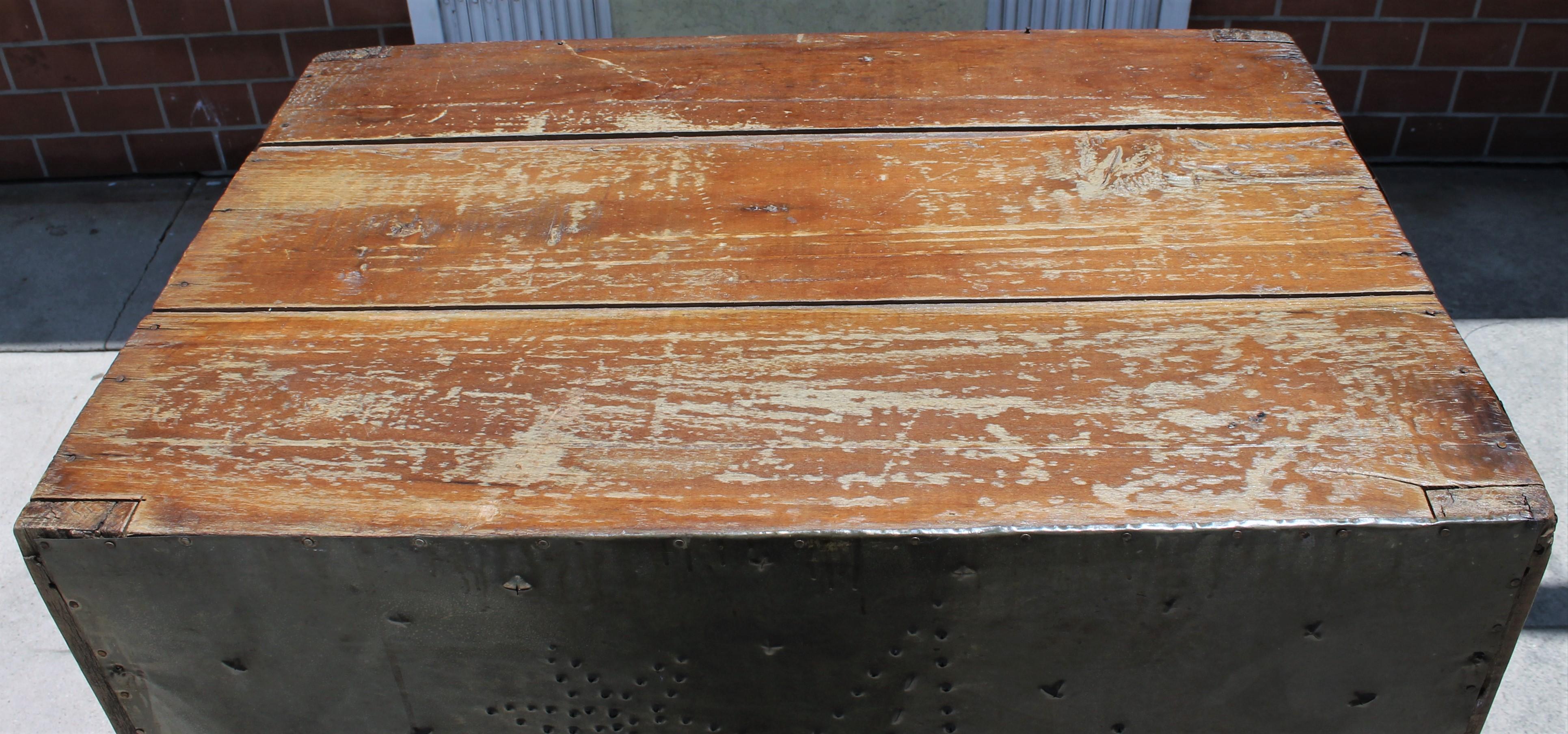 Hand-Crafted 19thc Table Top Punched Tin Pie Safe