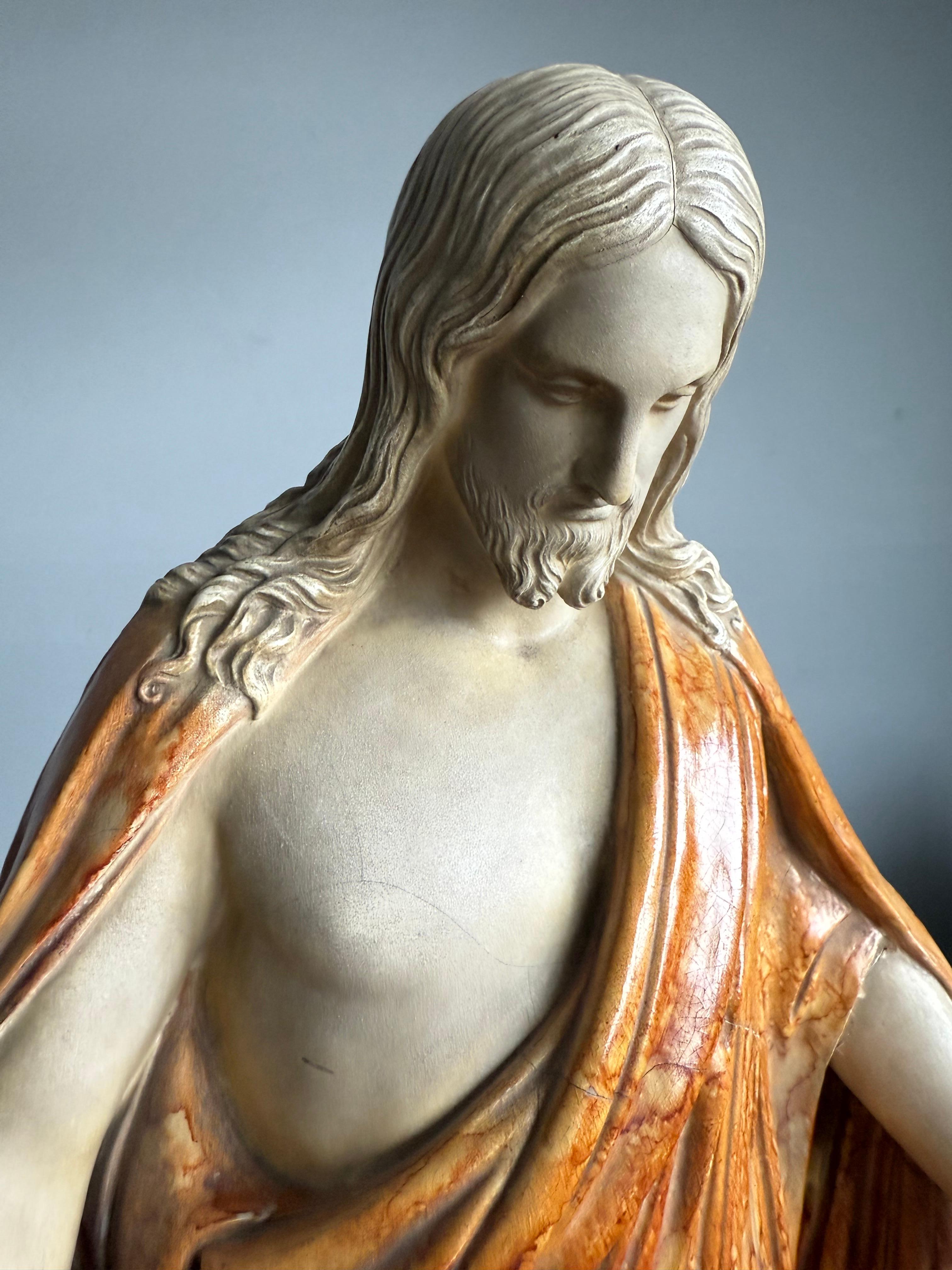 Intagliato a mano Scultura in terracotta del XIX secolo 