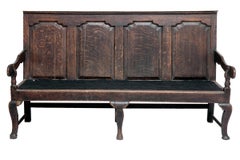 19. Jahrhundert gepolstert Mission Oak Church's Pew