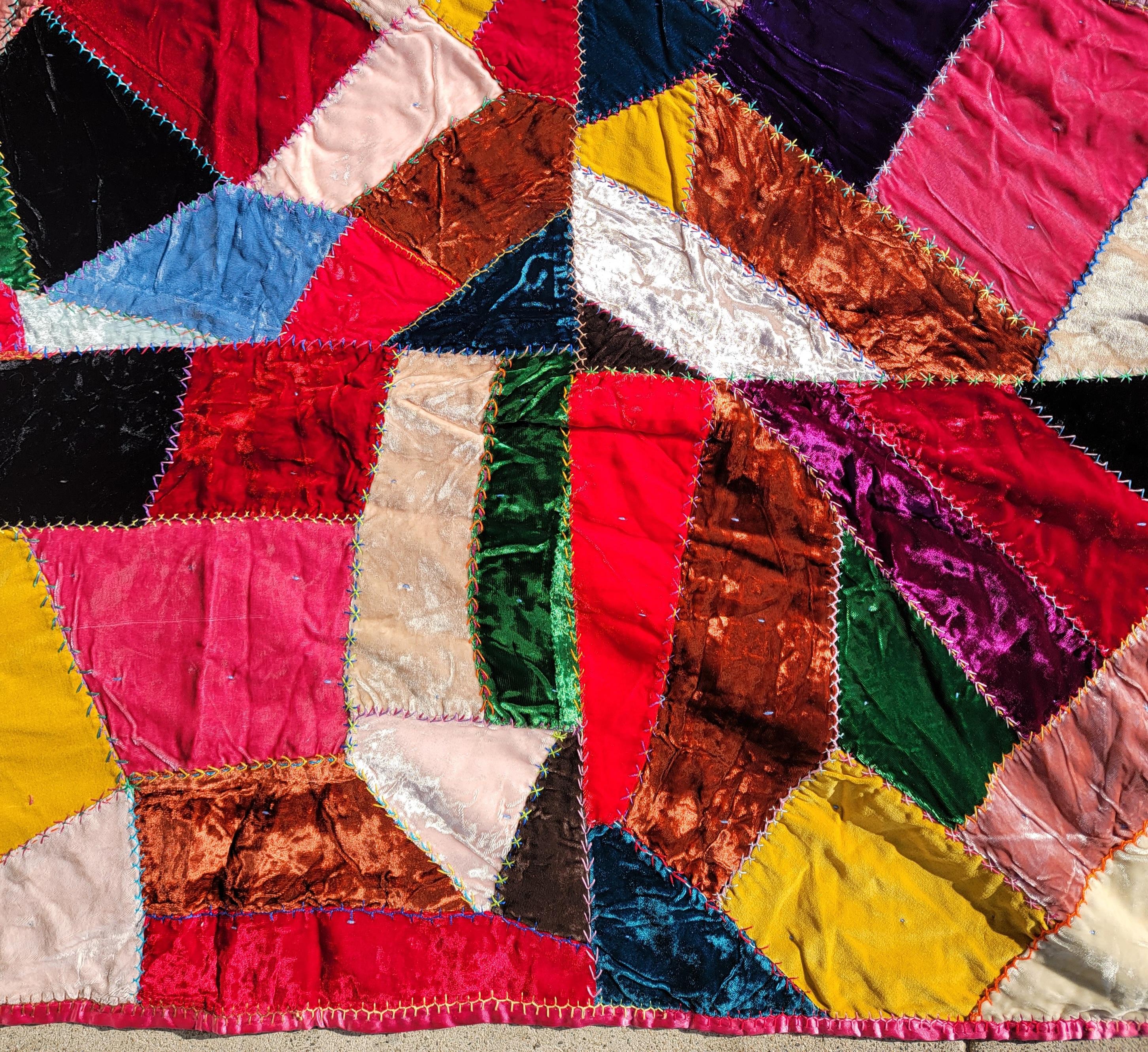 velvet patchwork quilt