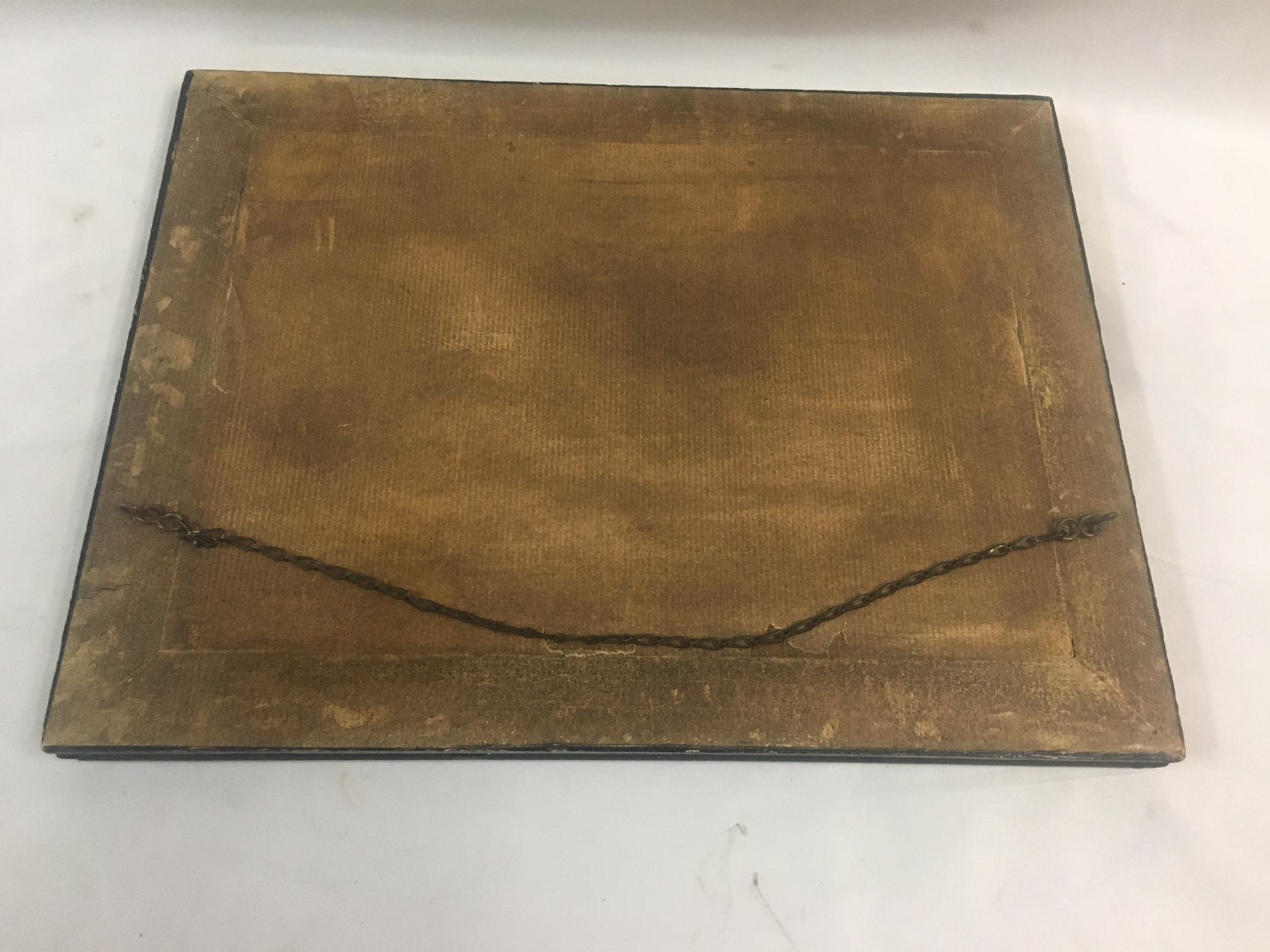 19thc Verre Eglomise Large Silhouette Family Portrait w/ Detailed Background 7