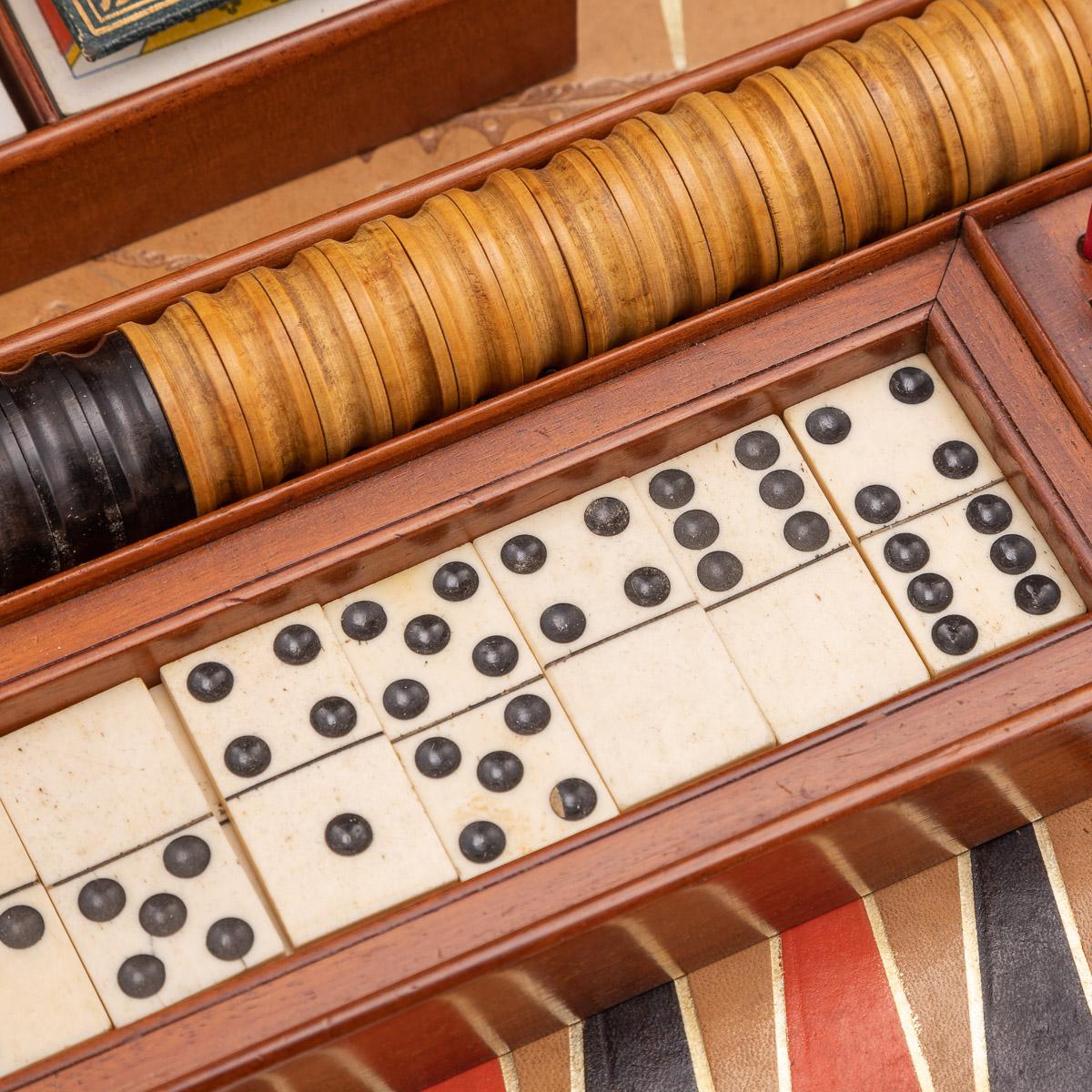 Victorian Mahogany Games Compendium, Cards and Board Games, circa 1890 8