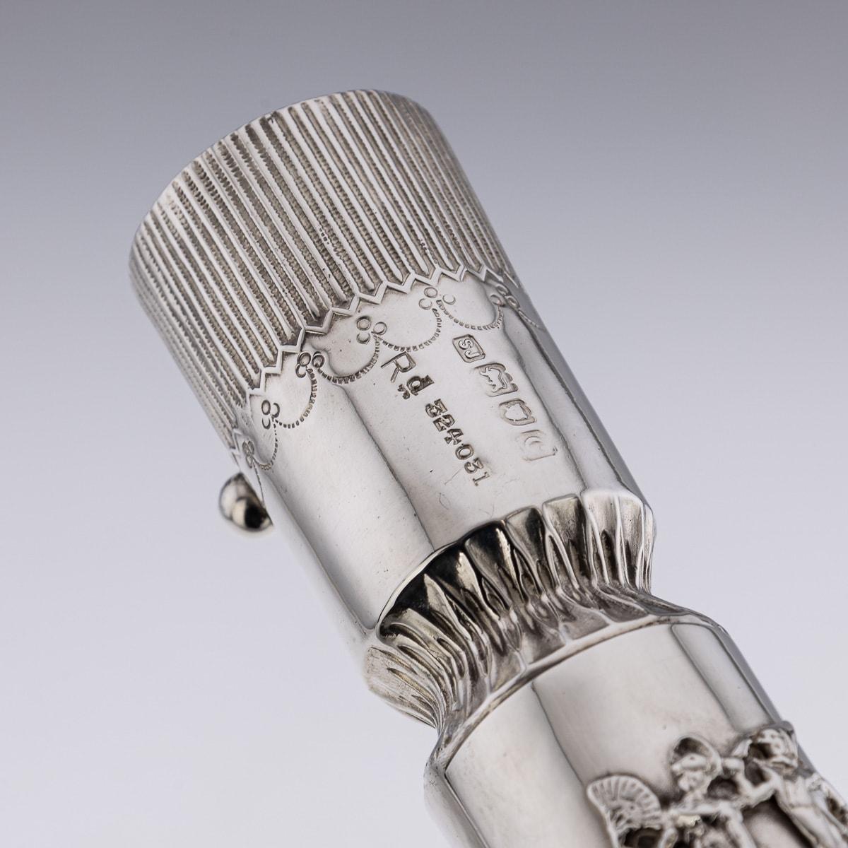 19thC Victorian Solid Silver Christmas Cracker Pin Cushion & Box, c.1898 For Sale 3