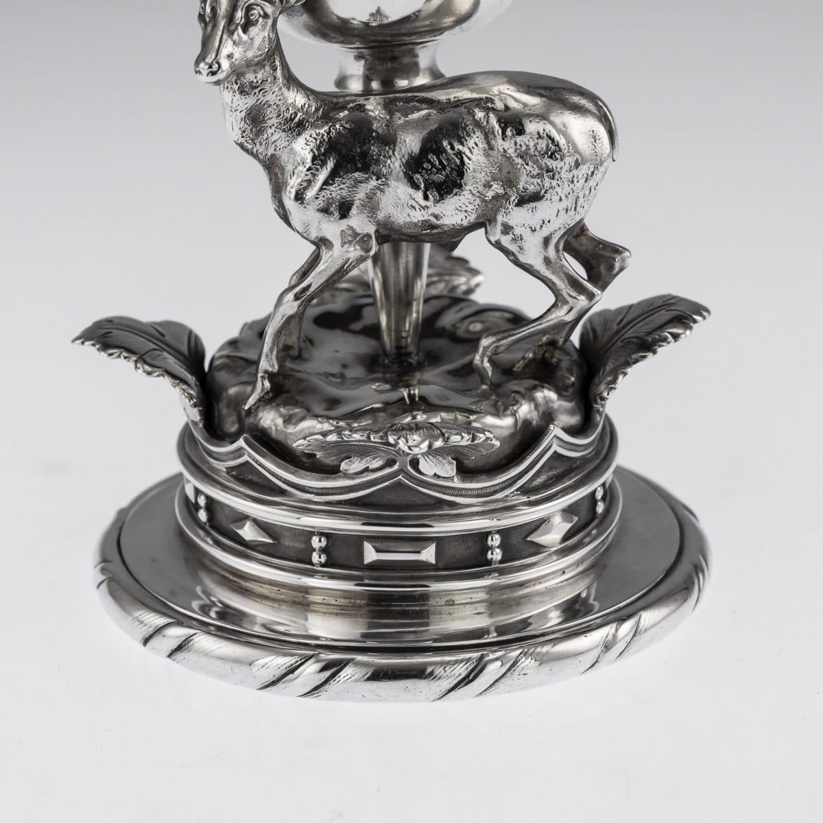 19th Century Victorian Solid Silver Hunting Jug, Elkington & Co, circa 1897 For Sale 9