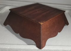 19Thc Walnut Apple Tray W/ Eight Alabaster Apples