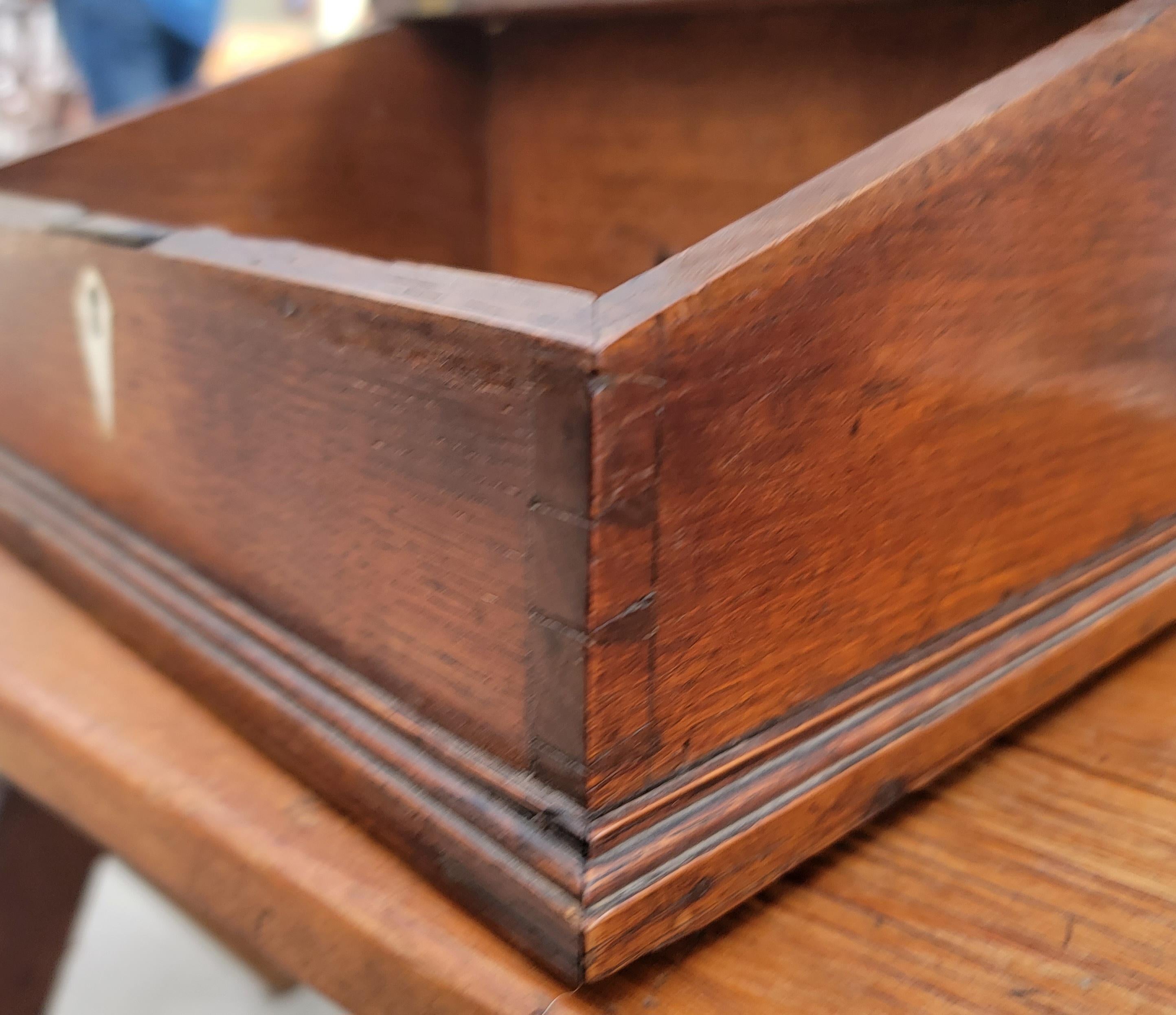 Hand-Crafted 19Thc Walnut Desk Top Lap Desk For Sale