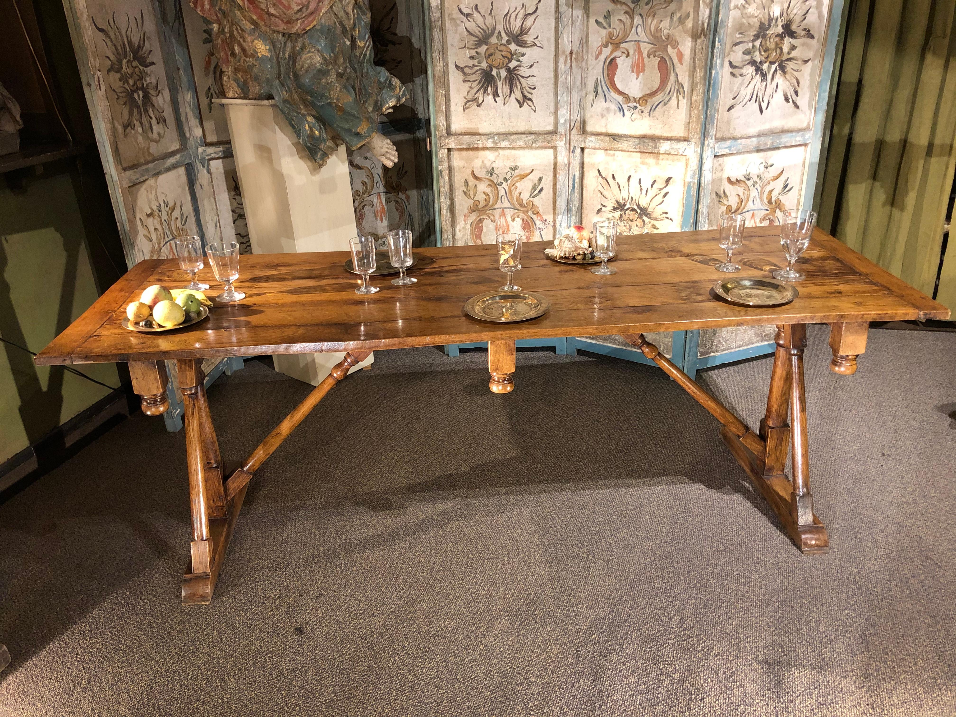 International Style 19th Century Walnut Dining Table