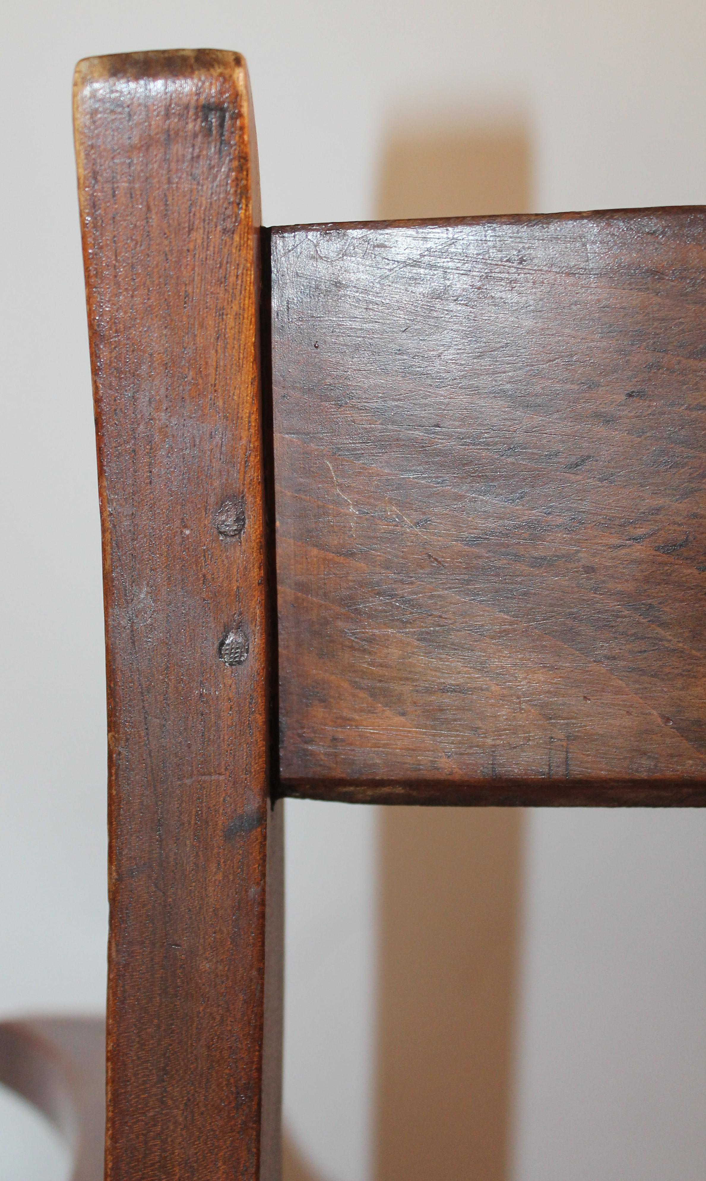 Wood 19th Century Walnut Office or Computer Chair For Sale