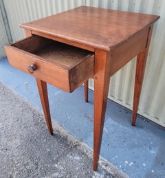 19Thc Walnut One Drawer Stand From Pennsylvania
