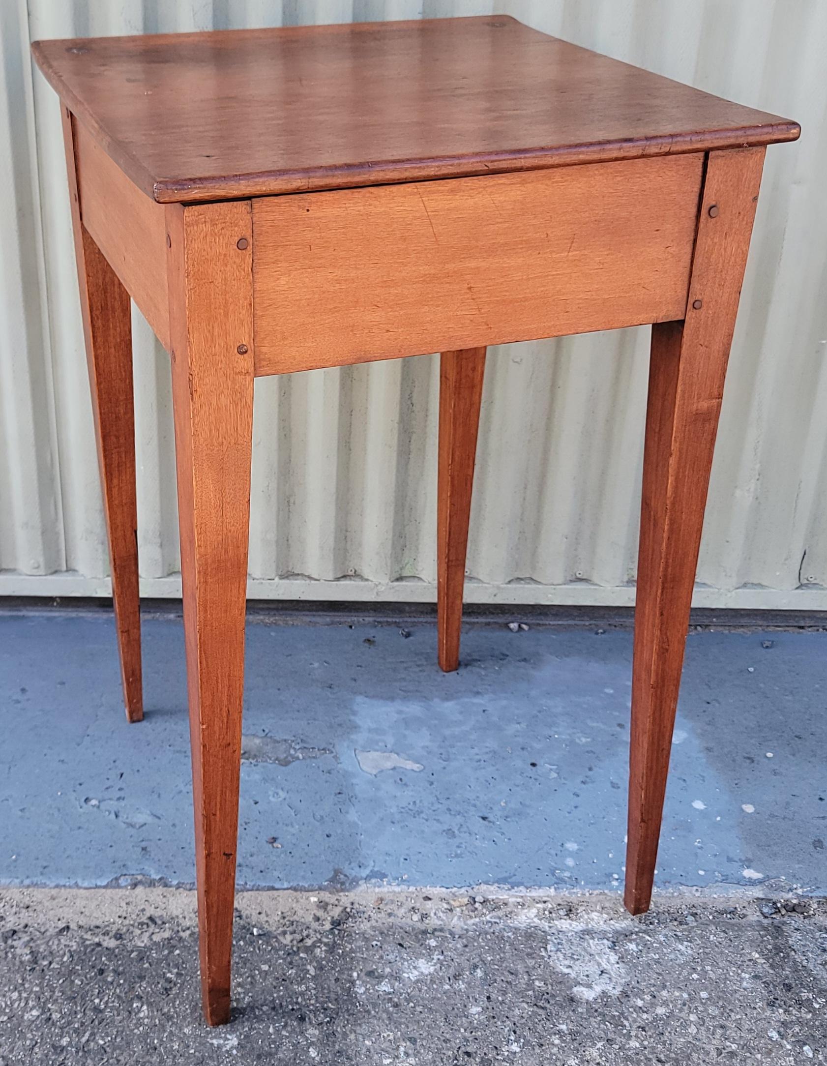 Hand-Crafted 19Thc Walnut One Drawer Stand From Pennsylvania For Sale