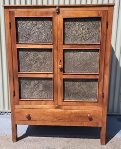 19Thc Walnut  Punched Tins Pie Safe