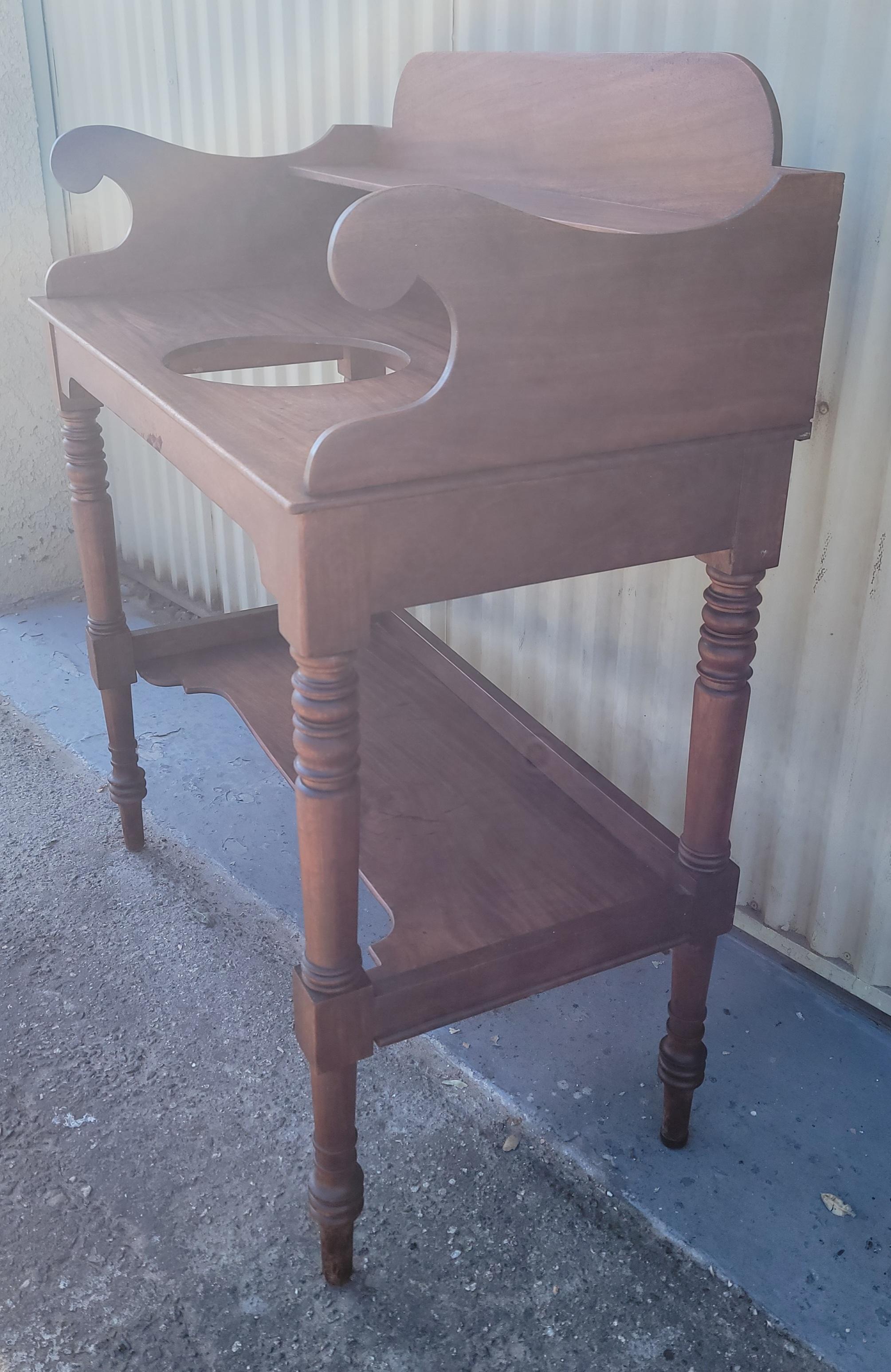 19Thc Walnut Wash Stand /Sink Vanity 2