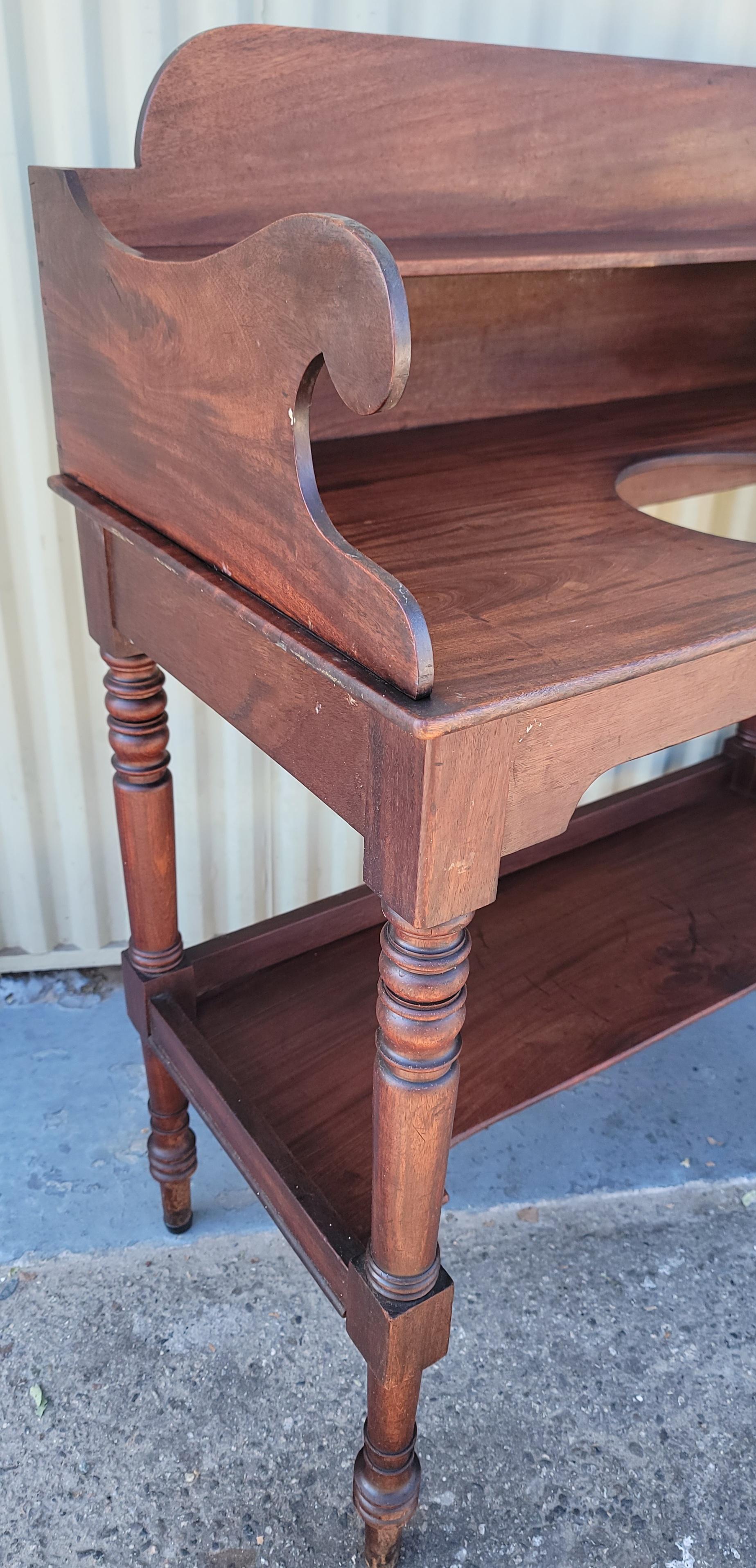 19Thc Walnut Wash Stand /Sink Vanity 1