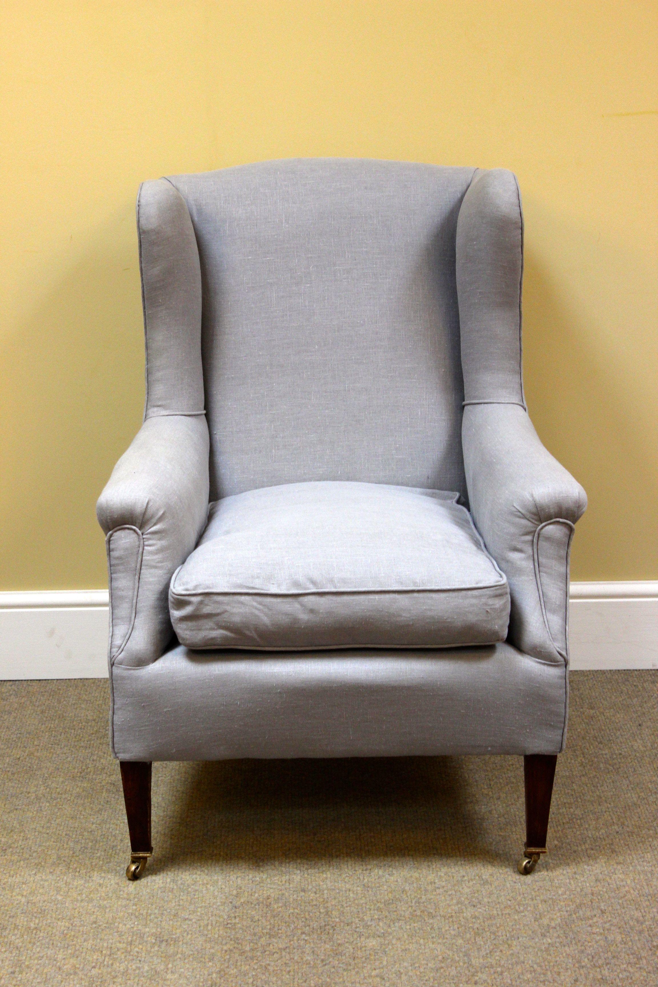 19e siècle. Fauteuil à oreilles en noyer Bon état - En vente à Sherborne, GB