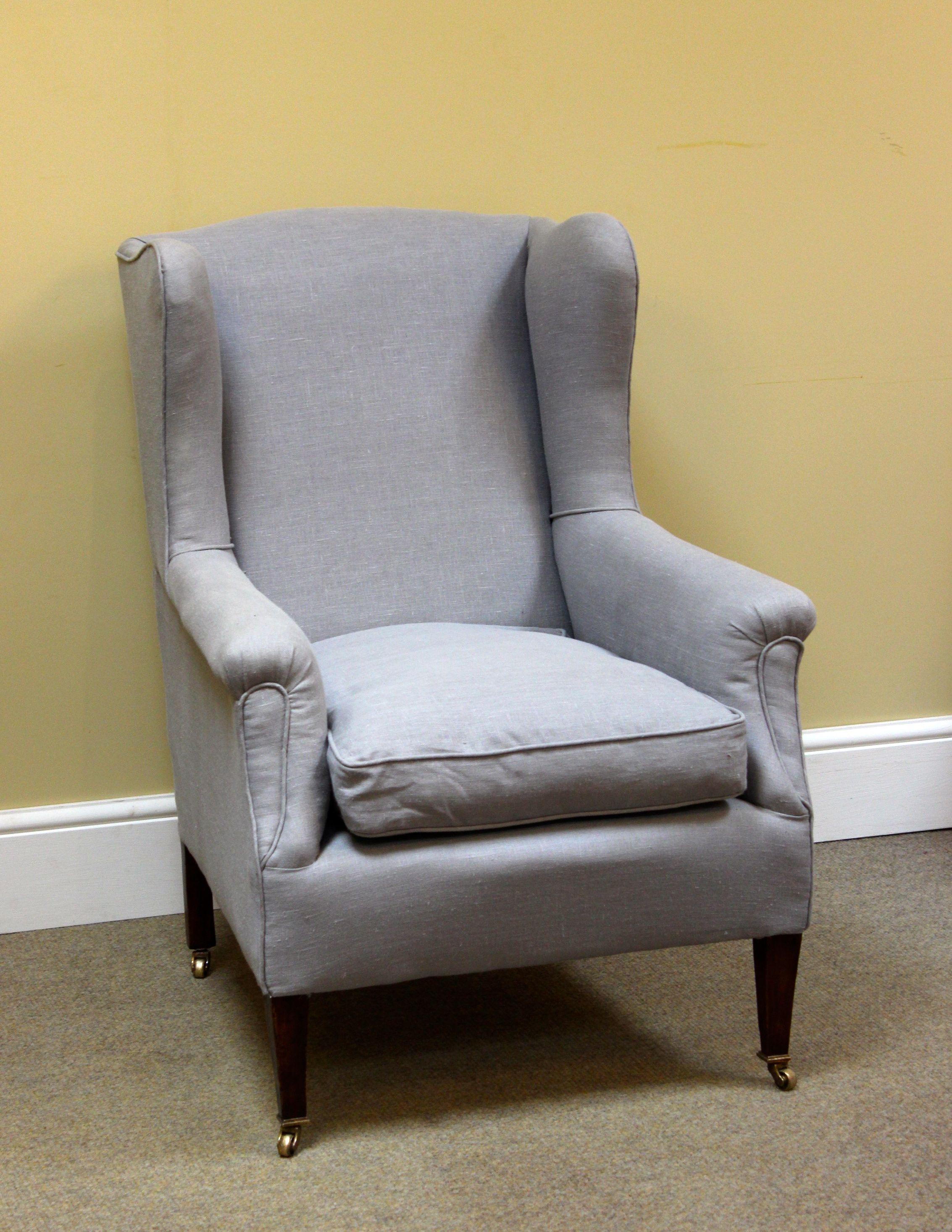XIXe siècle 19e siècle. Fauteuil à oreilles en noyer en vente