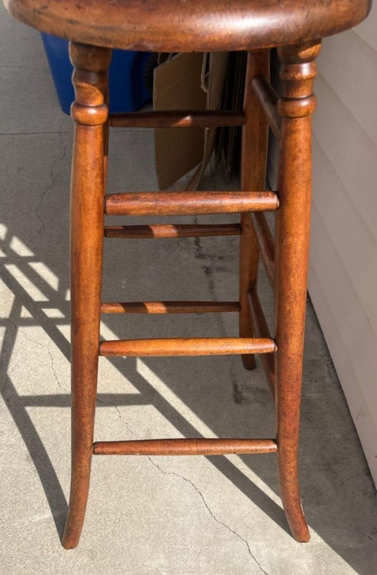 Adirondack 19Thc Weavers Stool From New England For Sale