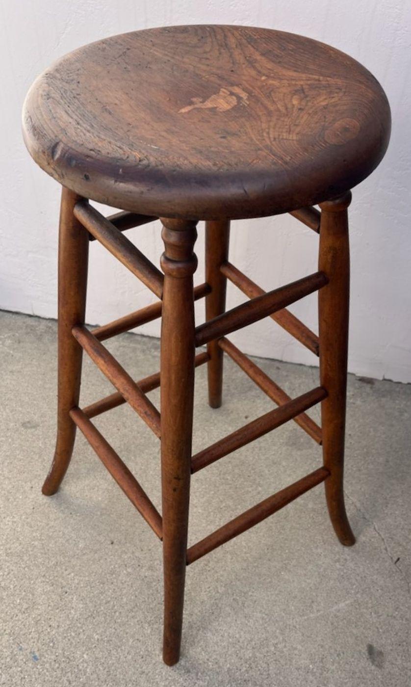 American 19Thc Weavers Stool From New England