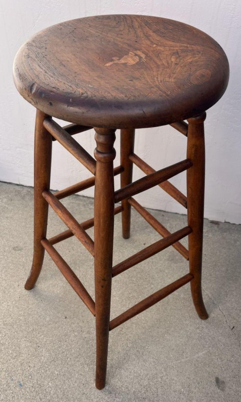 American 19Thc Weavers Stool From New England For Sale