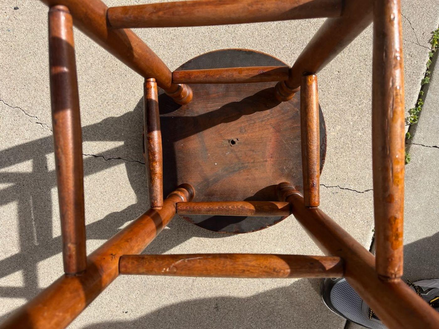 Hand-Crafted 19Thc Weavers Stool From New England