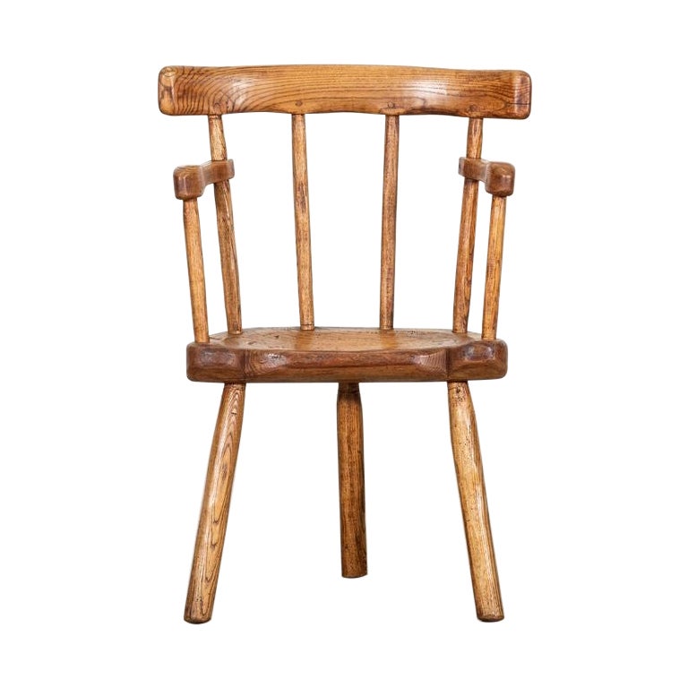 19thC Welsh Ash 
Elm Vernacular Hedge Chair For Sale