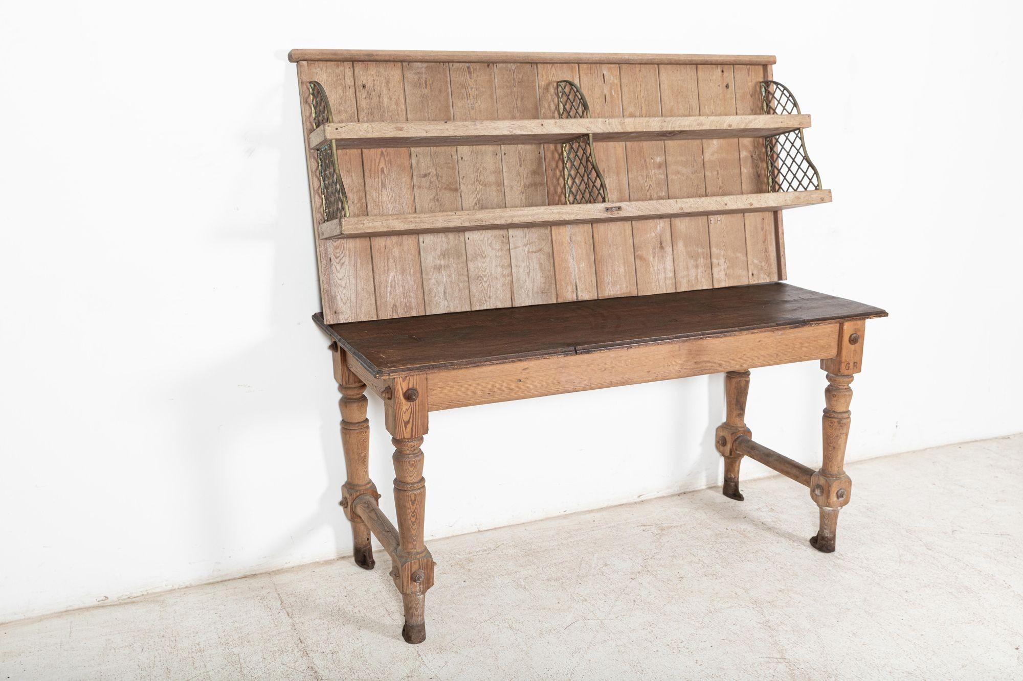 19thC Welsh Pine Post Office Sorting Counter /Table For Sale 3
