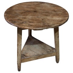 19th Century Welsh Rustic Pine Cricket Table