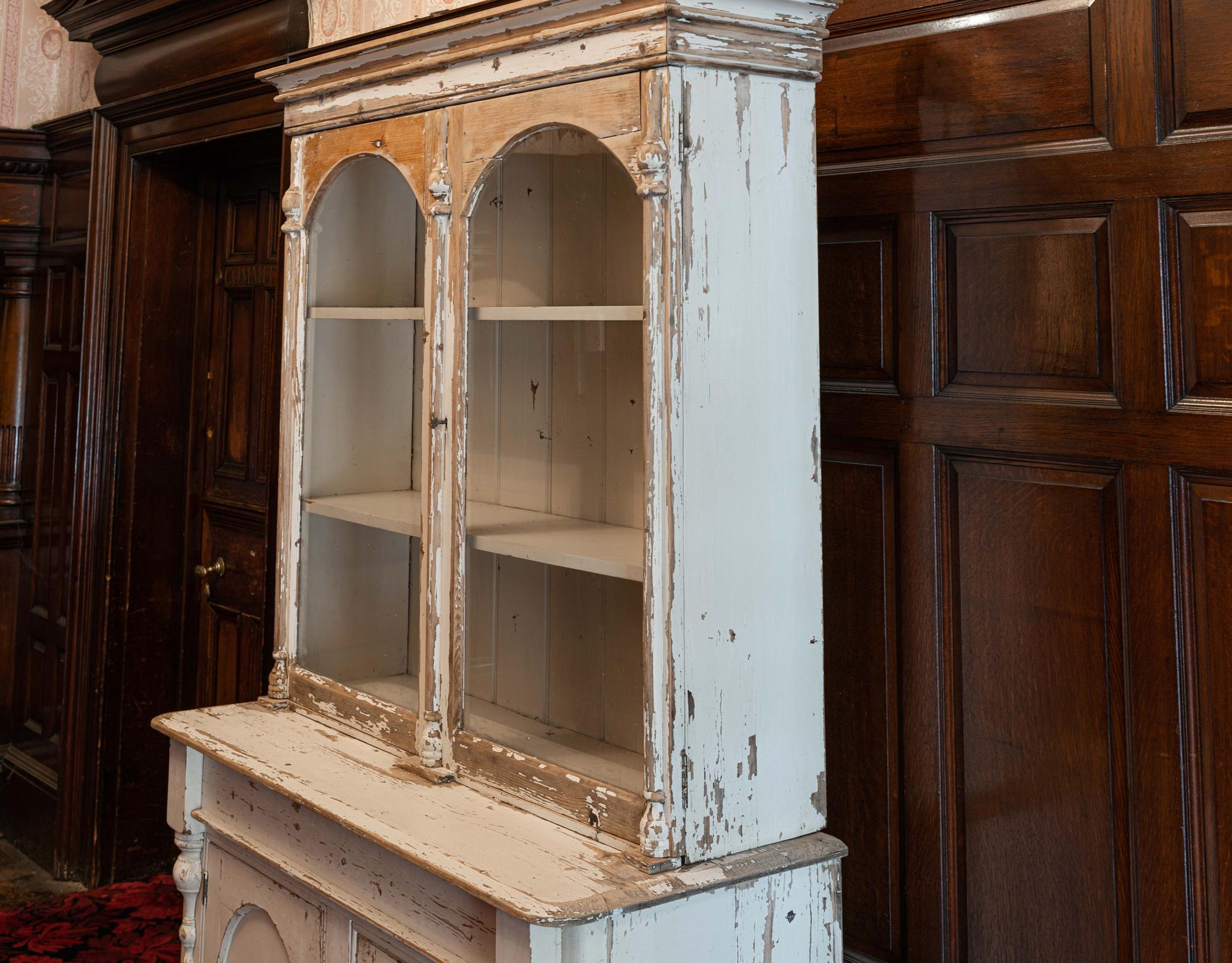 19th Century White Painted Pine Dresser 1
