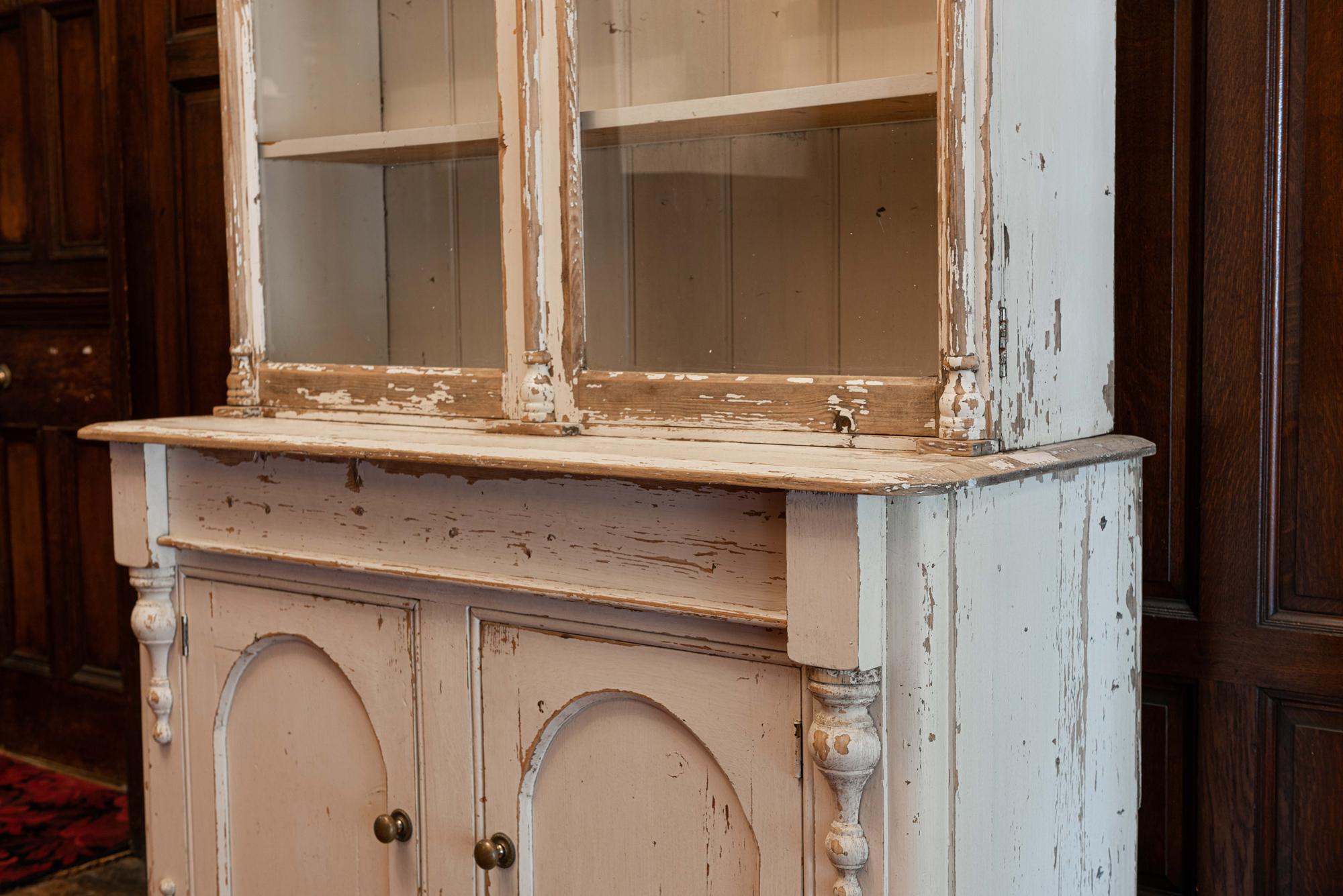 19th Century White Painted Pine Dresser 2