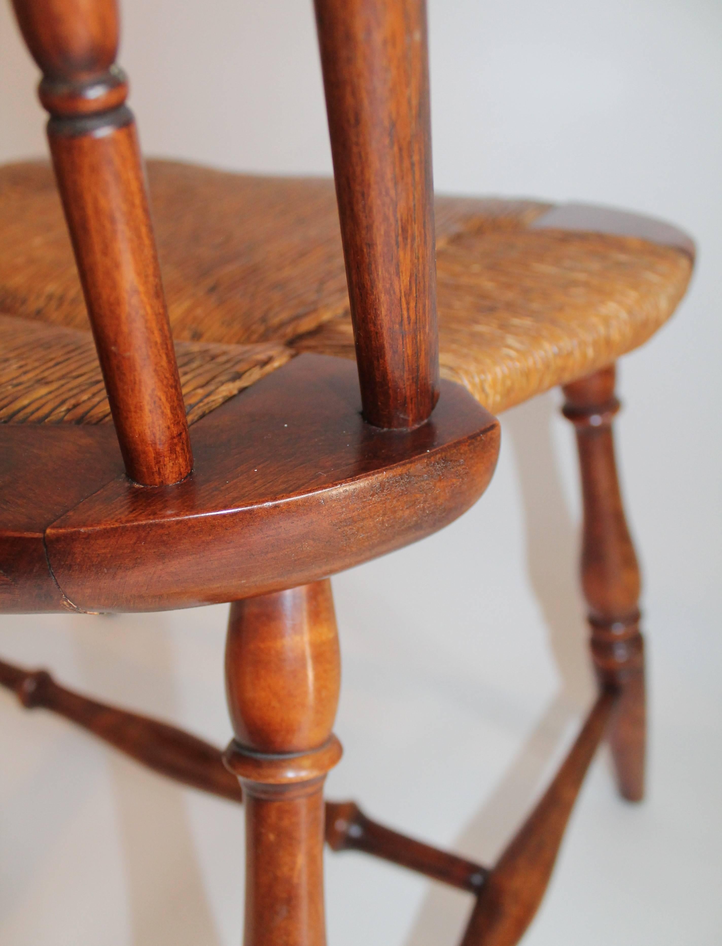 Other 19th Century Windsor Brace Back Chairs, Pair