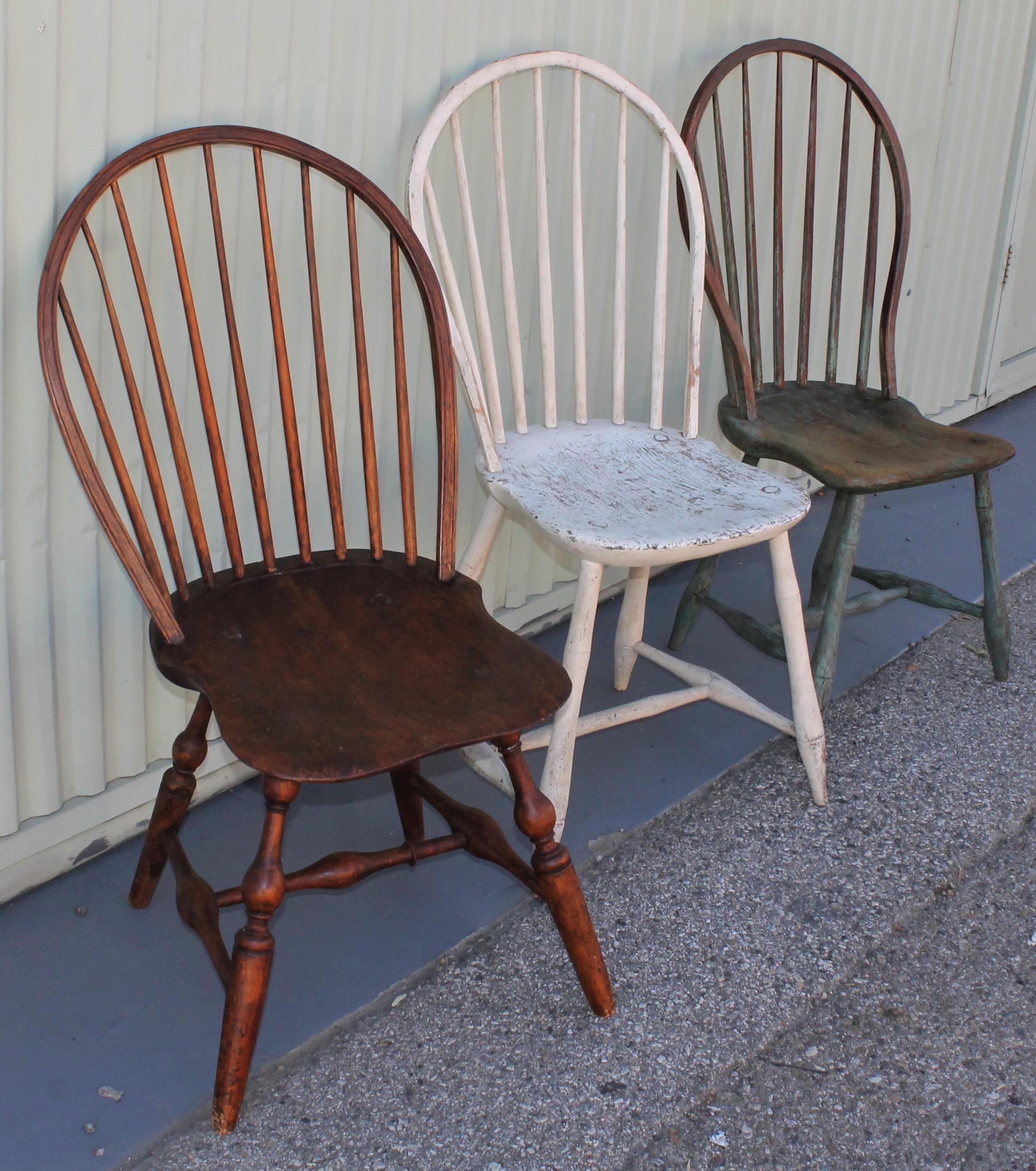 American 19th Century Windsor Chair Collection / 3 For Sale