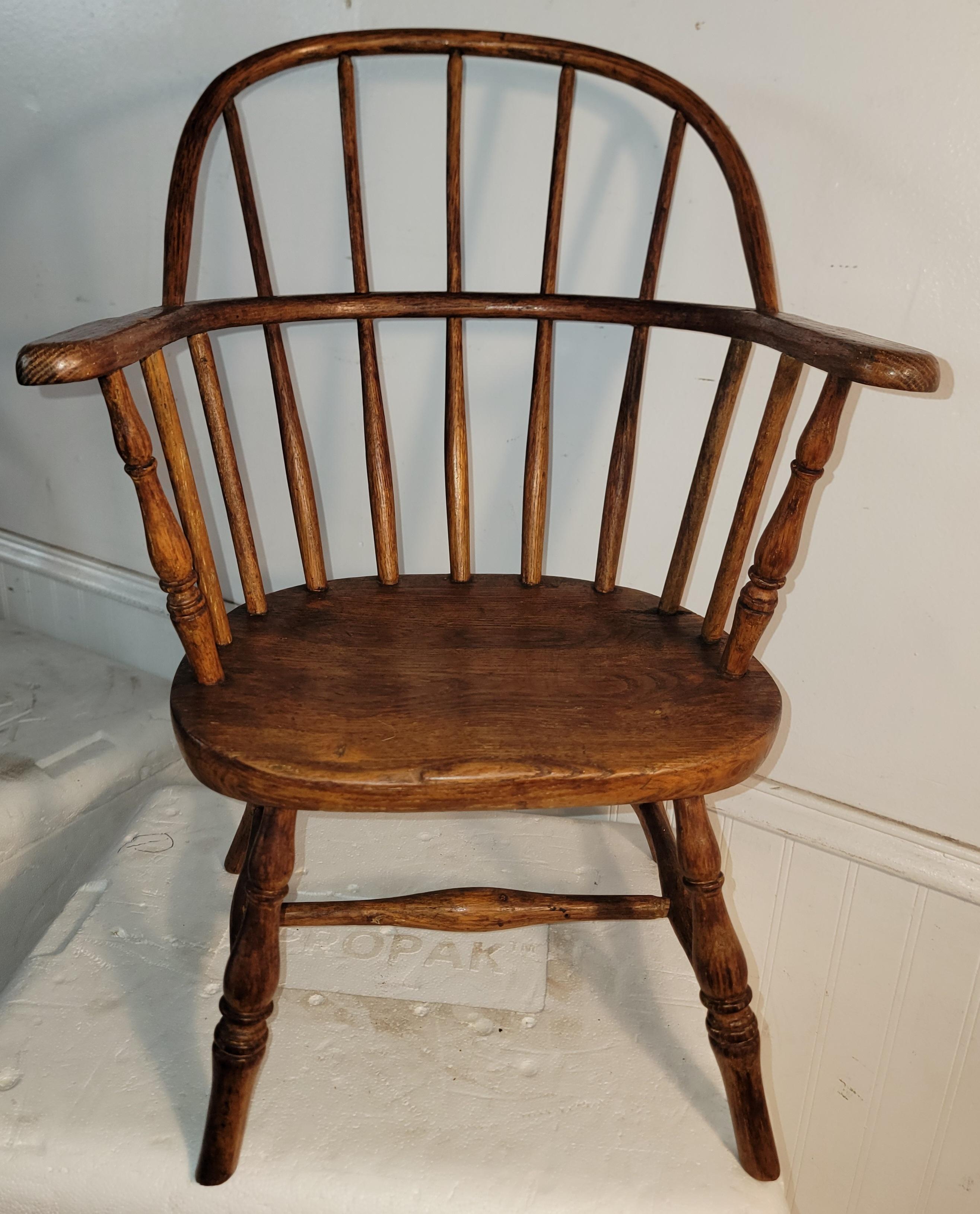 Americano Sedia Windsor Child & Child del XIX secolo in vendita
