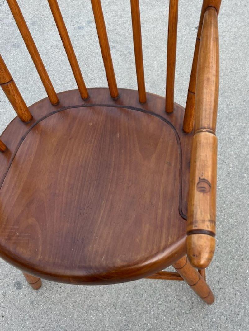 American 19Thc Windsor High Back Side Chair For Sale