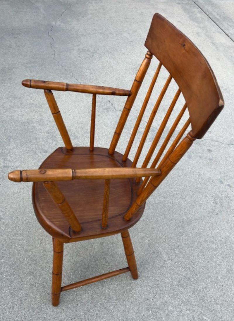 Hand-Crafted 19Thc Windsor High Back Side Chair For Sale