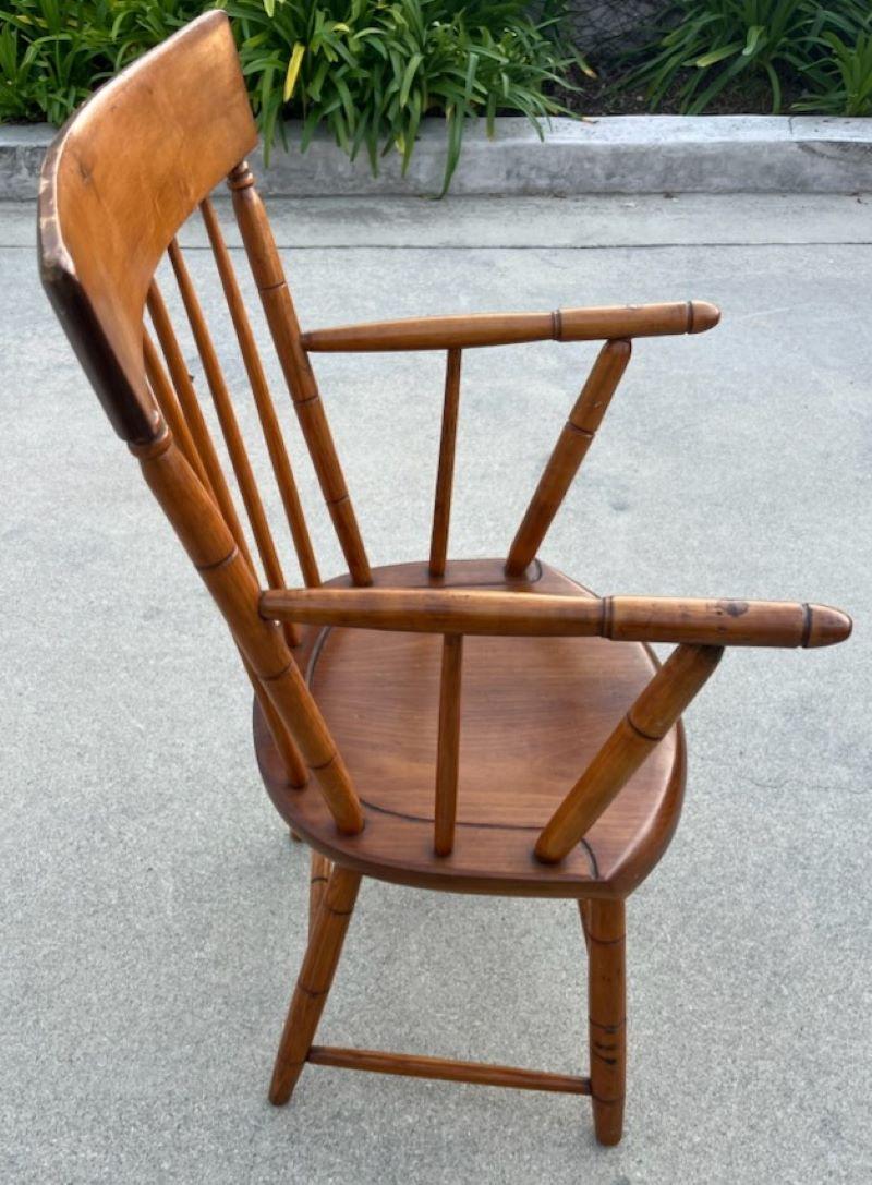 Wood 19Thc Windsor High Back Side Chair For Sale