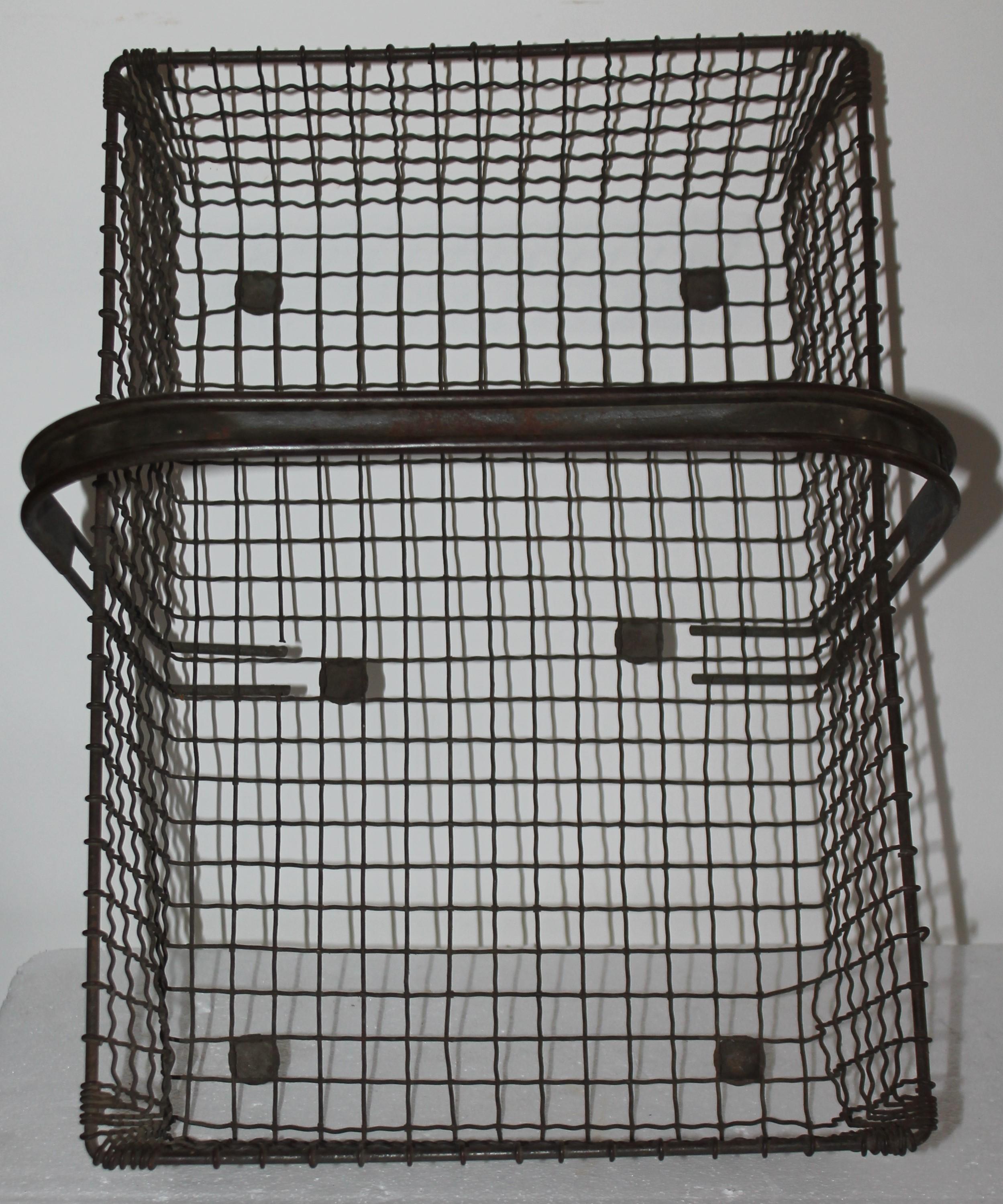 19th Century 19thc Wire Vegetables Basket For Sale