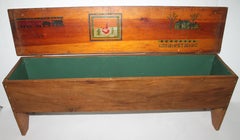 19Thc Wood Bench & Bin Box