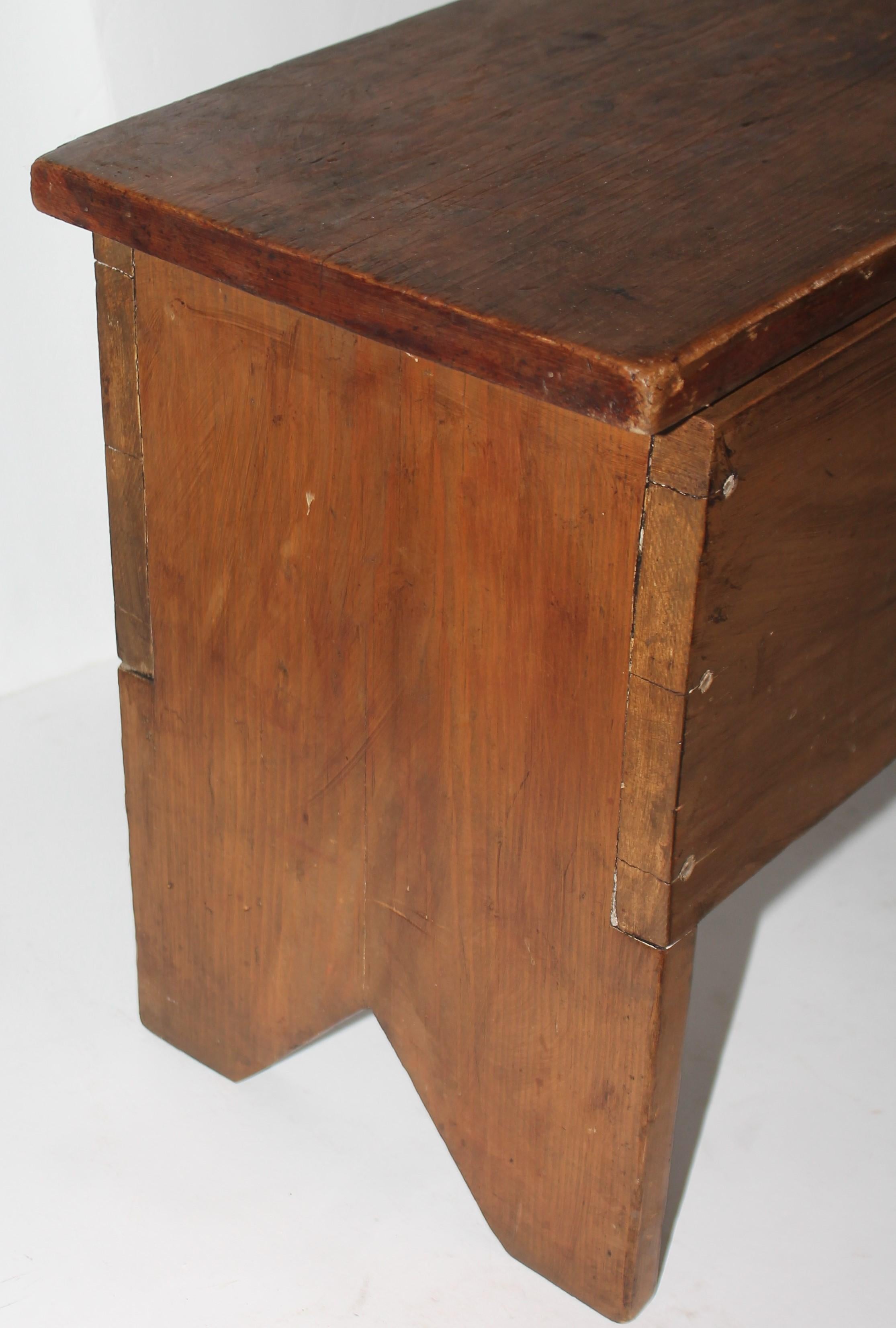 Bench & Bin Box aus Holz, 19. Jahrhundert im Angebot 2