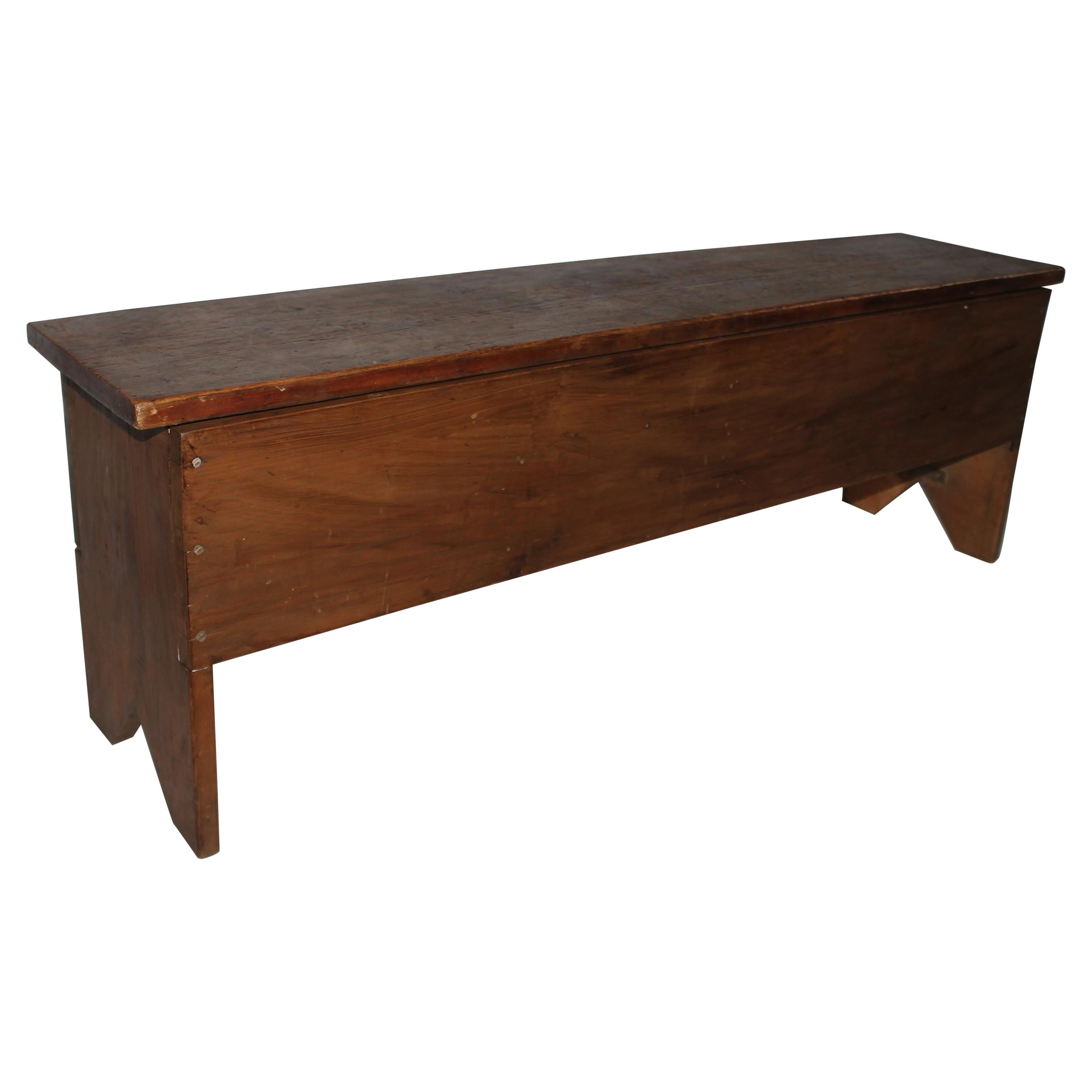19Thc Wood Bench & Bin Box For Sale