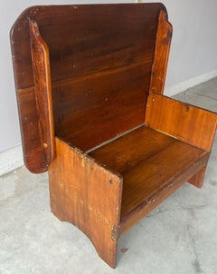 19thc Wooden Lift top Farm Table/ Coffee Table from New England