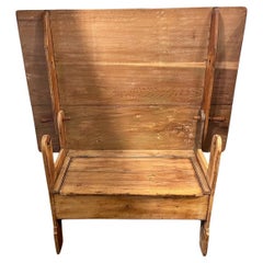 19thc Wooden Lift top Farm Table/ Coffee Table from New England