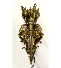 19thc XL French Louis XV Gilt Bronze Sconce Signed by Maison E. Mottheau & Fils